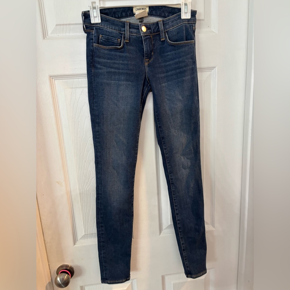 L'AGENCE Women's Skinny Jeans Size 25 Dark Wash Stretch Denim USA Made‎
